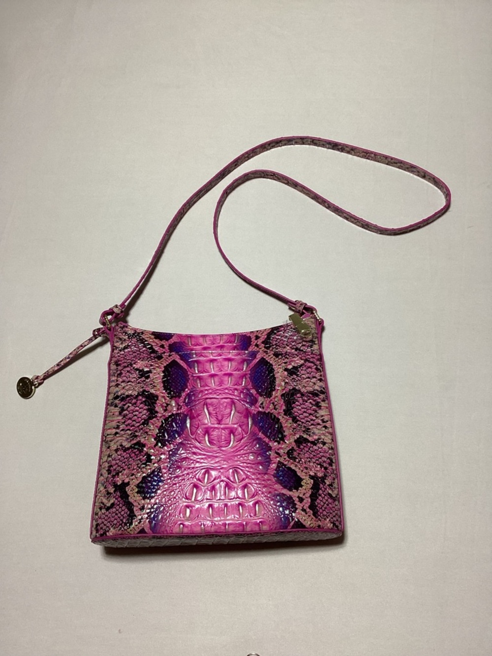 Brahmin Katie Pink Cobra Ombré Crossbody Bag